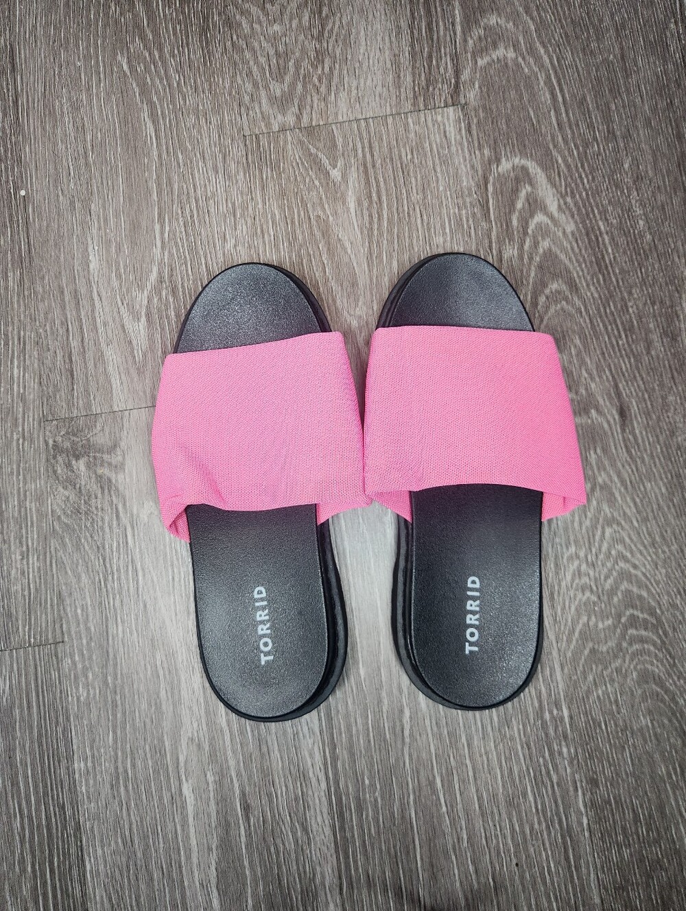 torrid Hot Pink Slide Sandals 9 / 8WW